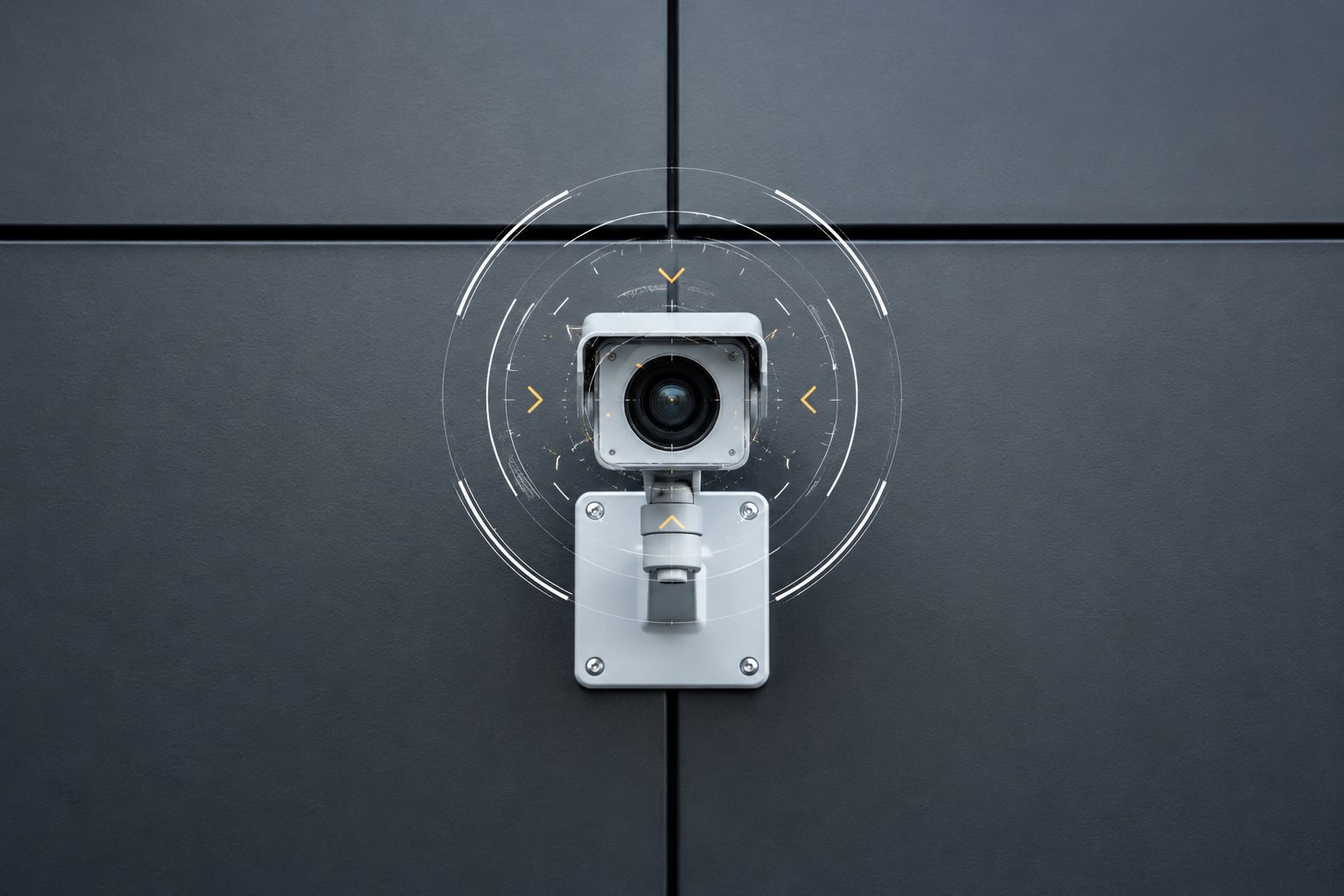 Cámara de videovigilancia instalada